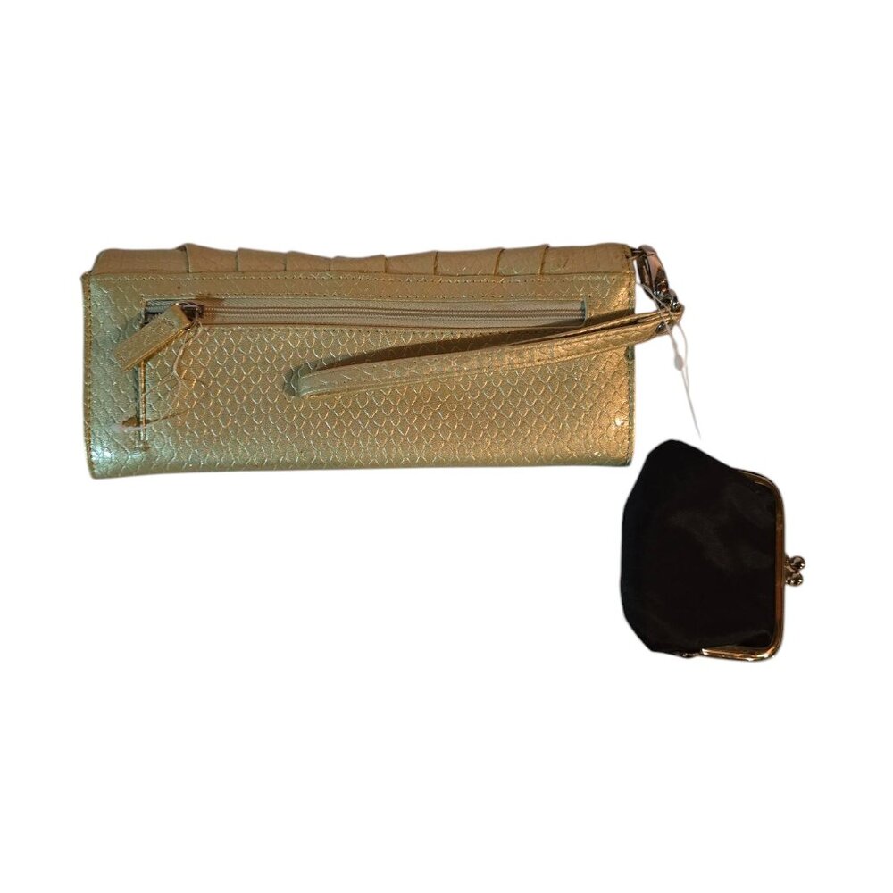 Mundi Gold Sparkly Wristlet With Black Coin Purse - Picture 8 of 10